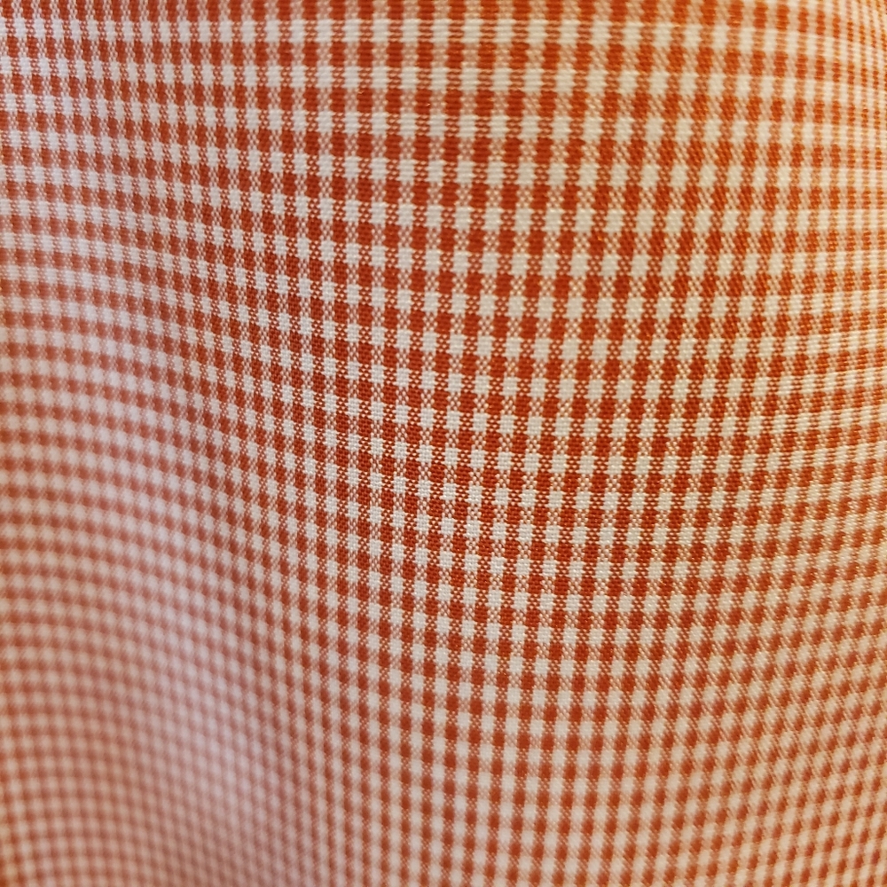 Men's Charter Club orange & white button down short sleeve shirt size L - Picture 3 of 5